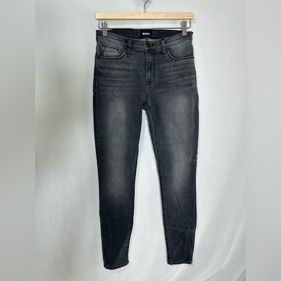Hudson Jeans Natalie Mid-Rise Super Skinny Ankle Jeans Size 27 washed black - Picture 2 of 6